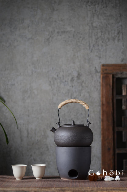 Gohobi Ceramic Tea Kettle – Handmade Household Pottery Teapot (900ml)