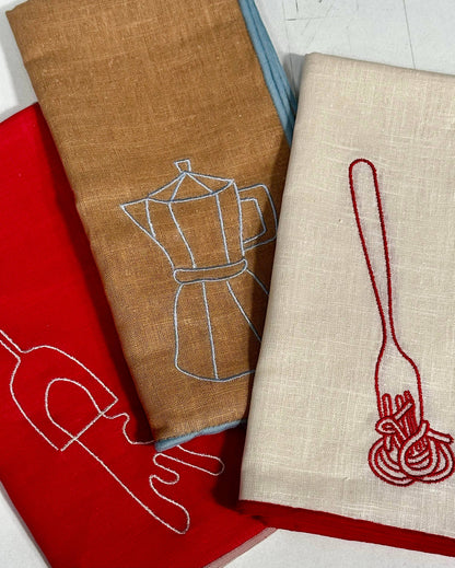 HereThe Linen Blend Napkins - Spaghetti (Set of 2)