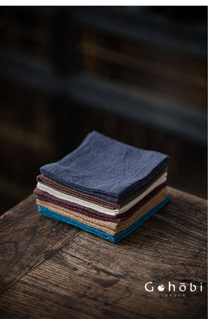 Gohobi Zen Ramie Tea Towel – Absorbent Tea Cloth for Gongfu Tea Table and Teapot