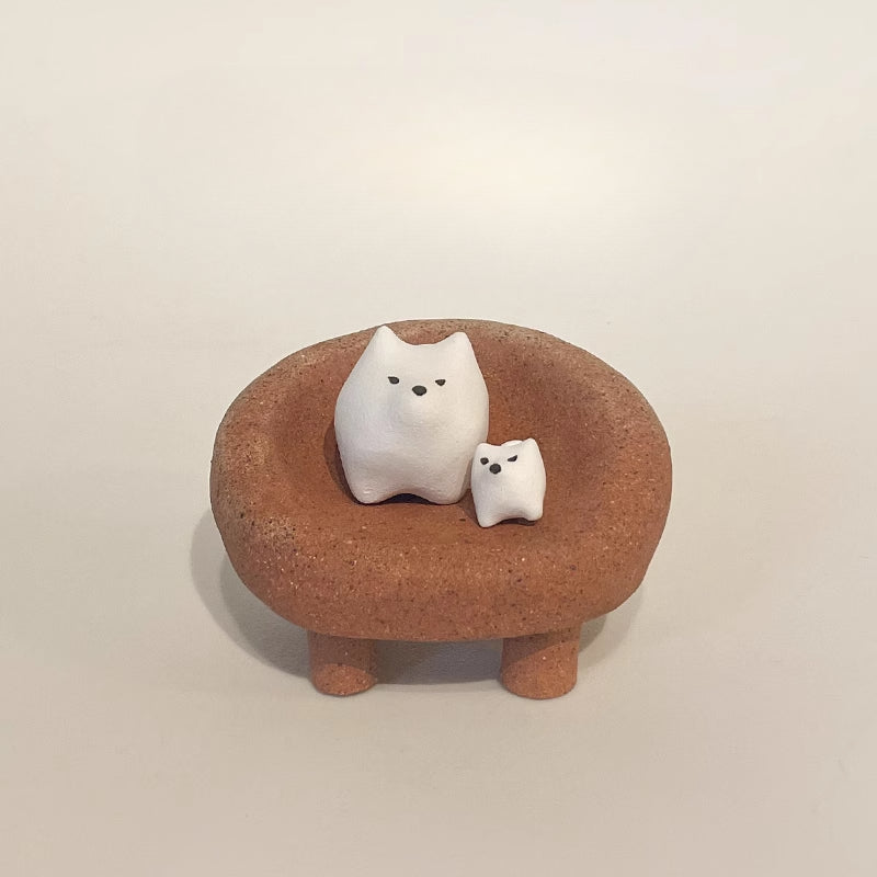 Gohobi x Little Diary Handmade Ceramic Samoyed Dog
