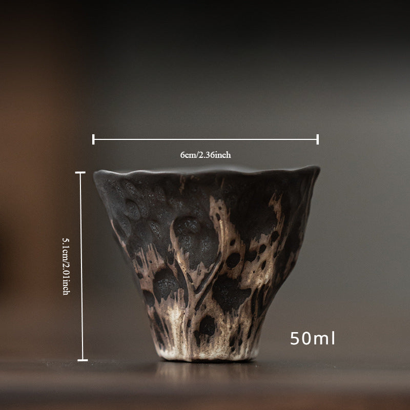 Gohobi Handmade Black Wabi-sabi Tea Cup