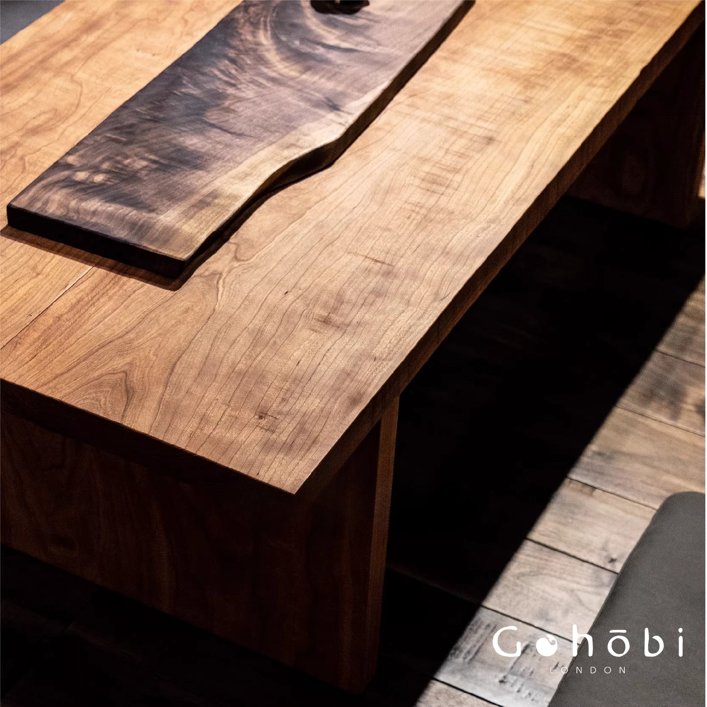 Gohobi Handmade Solid Wood Coffee Table – Japanese Modern Minimalist Tea Table for Living Room | FSC Certified Furniture