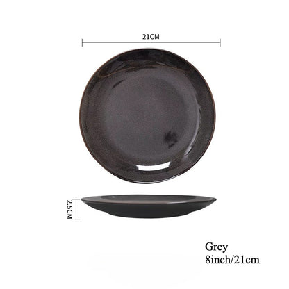 Gohobi Kiln-Change Ceramic Flat Dining Plate
