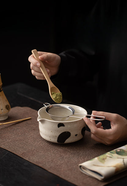 Gohobi Ceramic Matcha Set 045 Panda and Cat