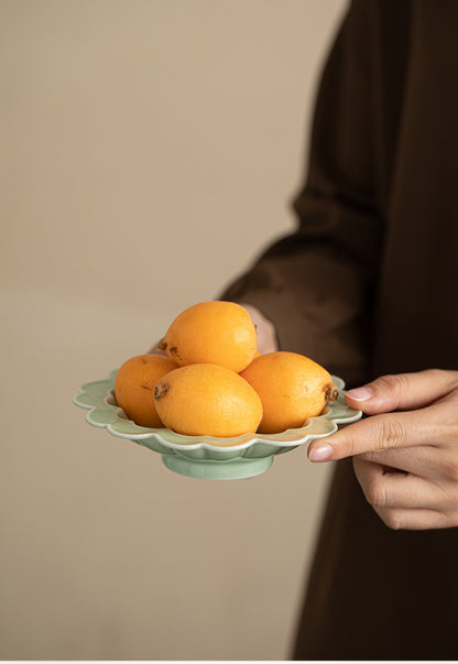 Gohobi, petite assiette de fruits glacés japonais traditionnels - Chrysanthème 001