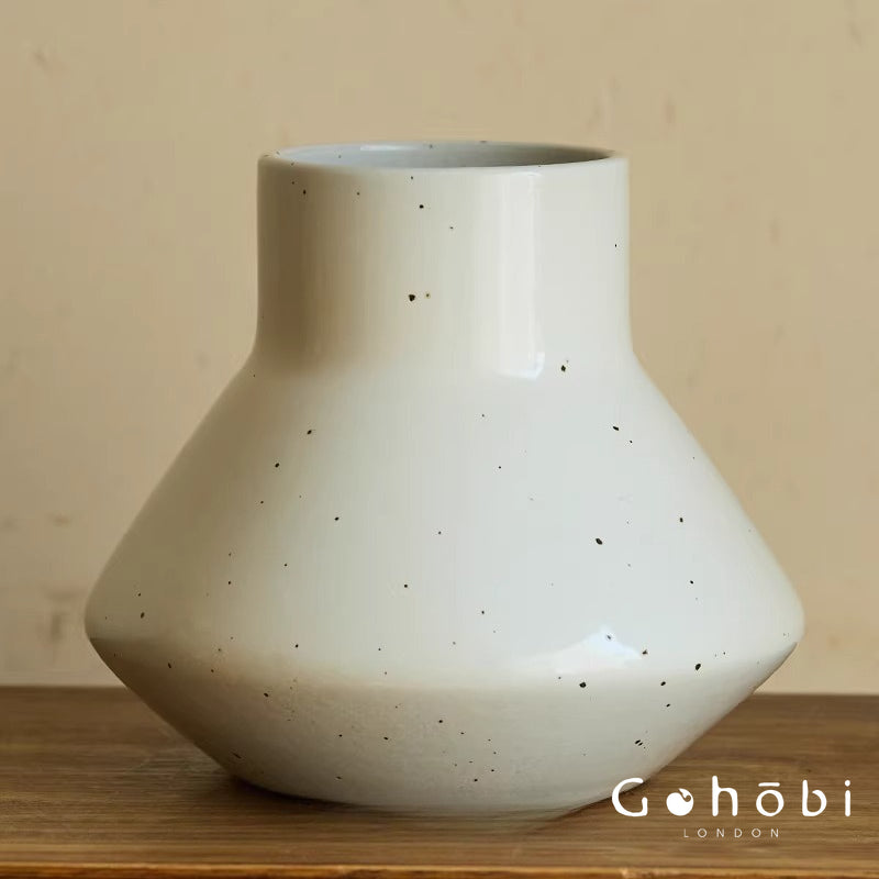 Gohobi Jingdezhen Retro Ceramic Hydroponic Vase – Antique Style Decorative Flower Vase for Home