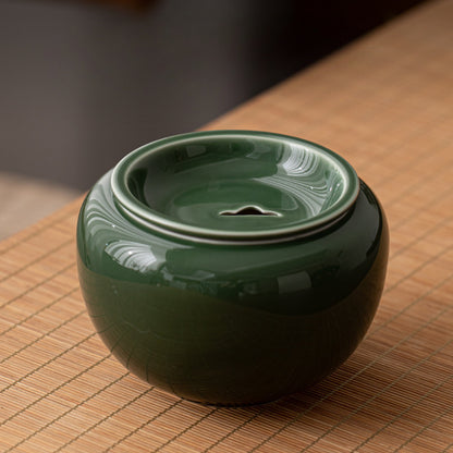 Cendres glacées Yuanshan Jianshui ménage tasse moyenne et petite tasse à thé lavage céramique réservoir de résidus de thé réservoir d'eau simple accessoires de service à thé de kung fu