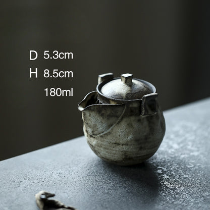 Gohobi Handmade Wood-fired Natual Ash Ceramic Gaiwan  Hohin Teapot