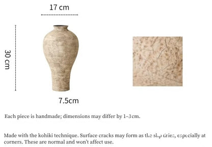 Gohobi Japanese-style Wabi Sabi Handmade Zen Large Vase 017