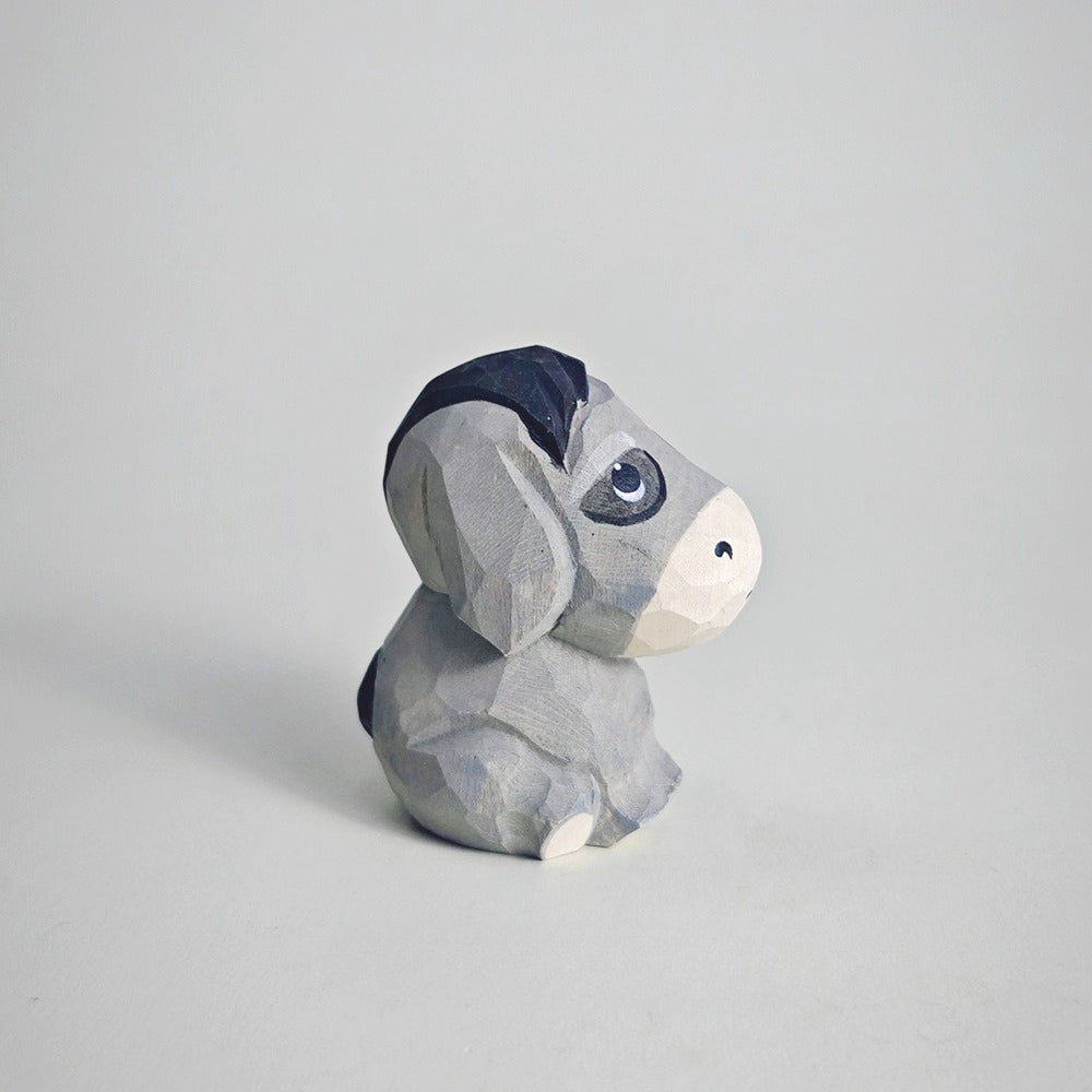 Gohobi Hand-Carved Little Donkey Figurine