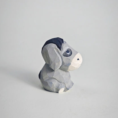 Gohobi Hand-Carved Little Donkey Figurine