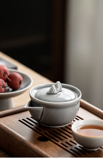Gohobi Ice Gray Glaze Hand Teapot
