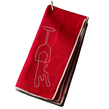 Gohobi x MÆGEN Linen Blend Napkins - Wine (Set of 2)