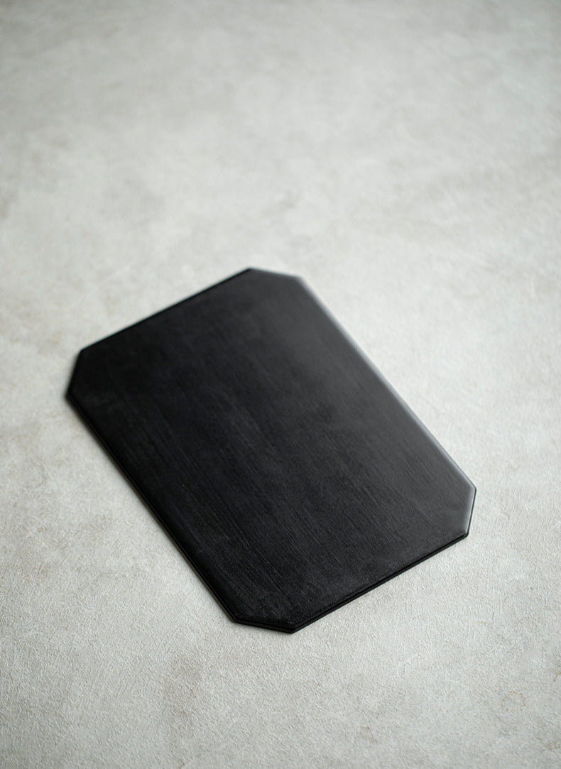 Plateau rectangulaire en fer noir style japonais Gohobi Wabi-Sabi 008