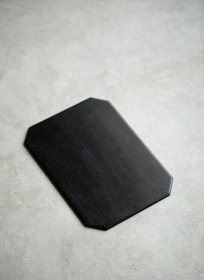 Plateau rectangulaire en fer noir style japonais Gohobi Wabi-Sabi 008