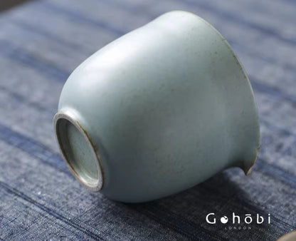 Gohobi Jingdezhen Ceramic Travel Gongfu Tea Set – One Pot Two Cups Portable Teapot Teacup Set