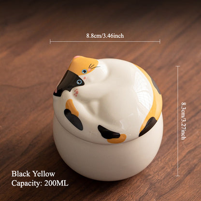 Gohobi Cat Ceramic Tea Canister