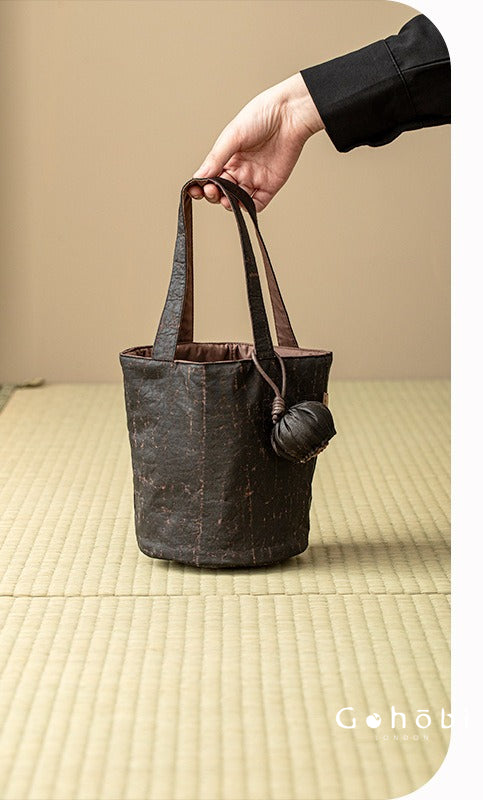 Gohobi Xiangyun Silk Tote Bag – Handmade Retro Bucket Handbag