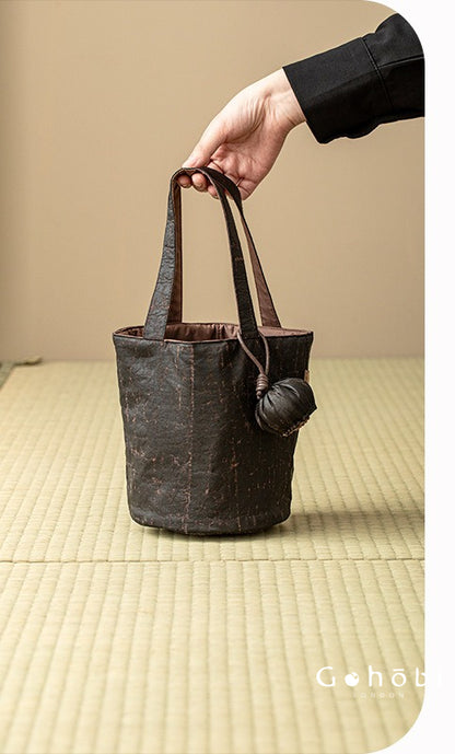Gohobi Xiangyun Silk Tote Bag – Handmade Retro Bucket Handbag