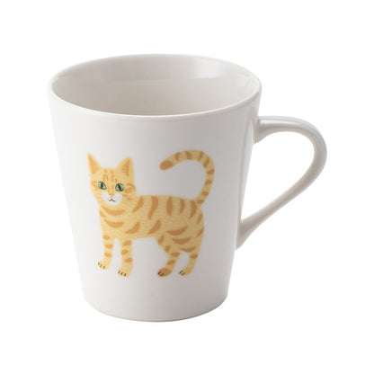 Gohobi Japanese Minoyaki Cute Cat Ceramic Mug [Made in Japan]