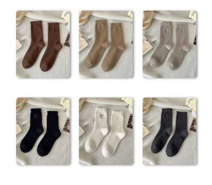 Gohobi Warm Velvet Heart Socks