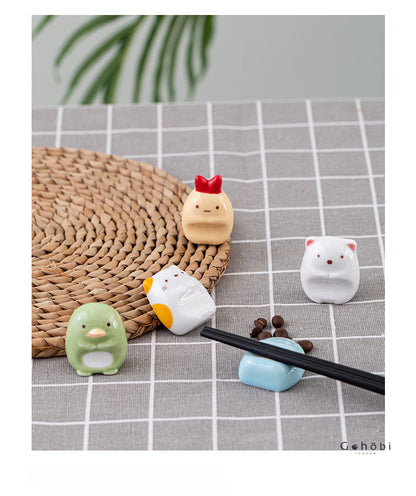 Gohobi Ceramic Cartoon Animal Chopstick Rest