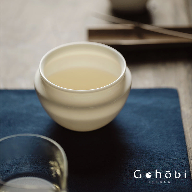 Gohobi Jade Porcelain Tea Wash Bowl – Ceramic Tea Rinse Basin for Gongfu Tea