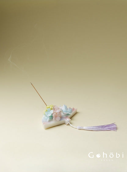 Gohobi Handmade Floral Incense Holder 008 - Jade Fan