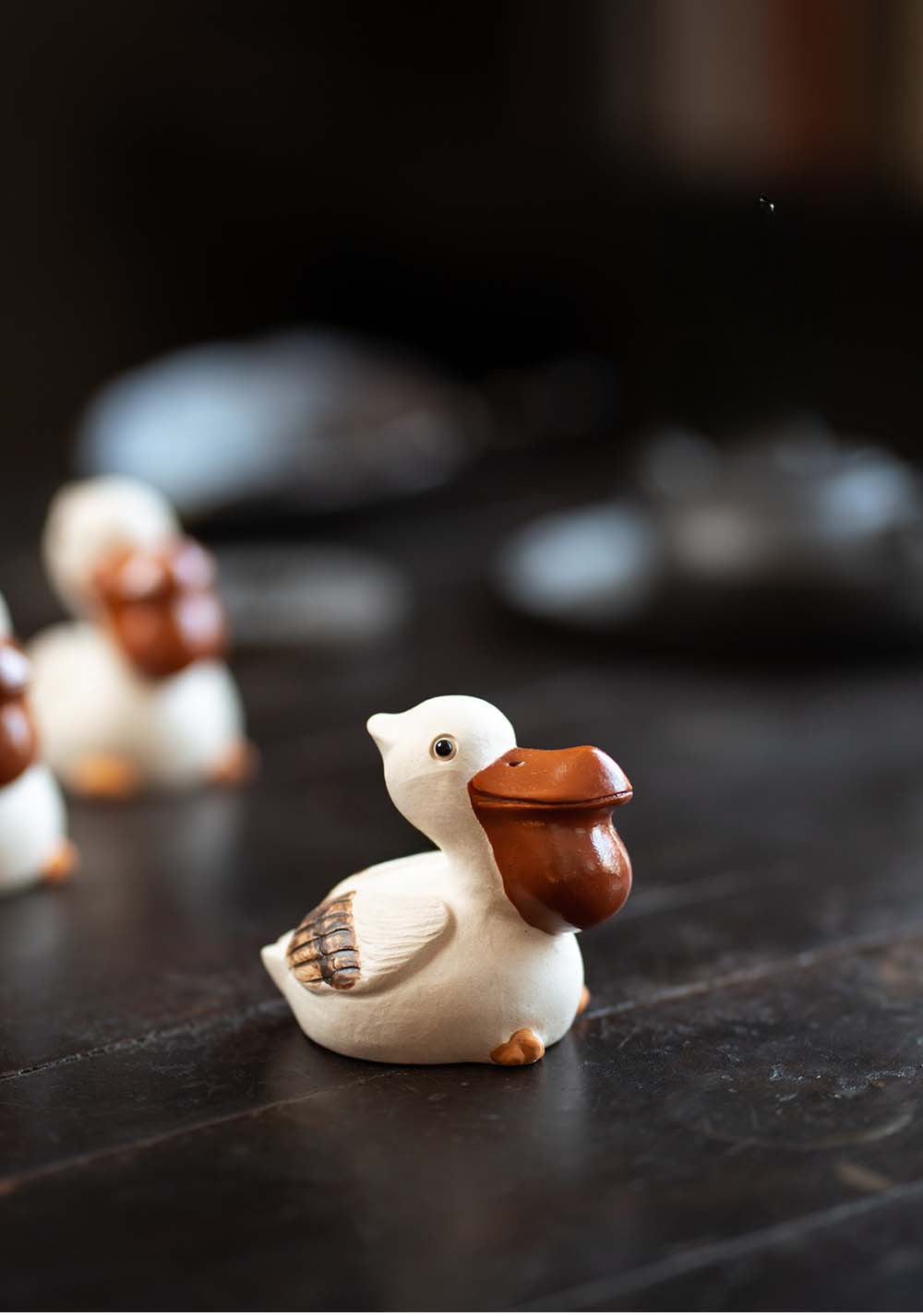 Gohobi Handmade Ceramic YiXing Clay Pelican Ornament Tea pet