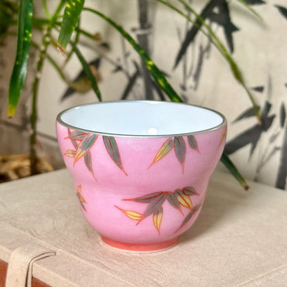 [清和堂 x Gohobi Gallery] Hand-painted Bamboo Leaf Pattern Tea Cup