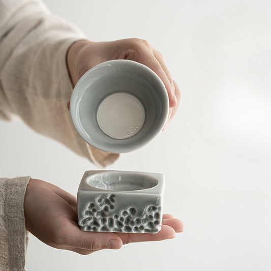 Gohobi Japanese Ice Gray Glaze Lake Stone Filter