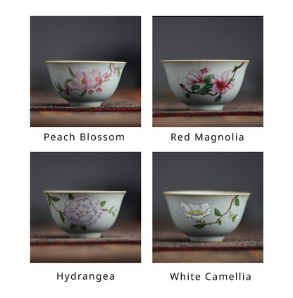 Gohobi Hand-painted Floral Tea Set Teapot Tea cup