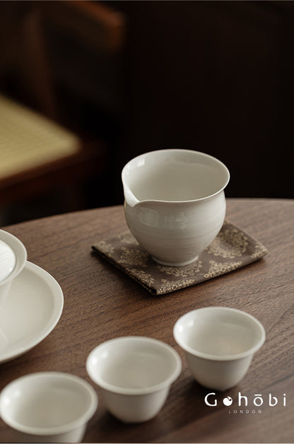Gohobi Wood Ash Glaze Fair Cup – Handmade Ceramic Gongfu Tea Pitcher
