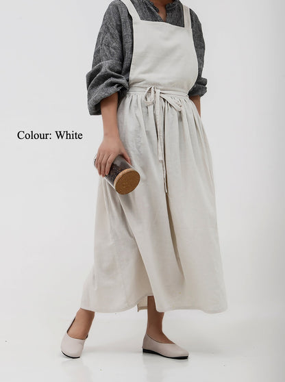 Gohobi Japanese-Korean Minimalist Cotton-Linen Apron