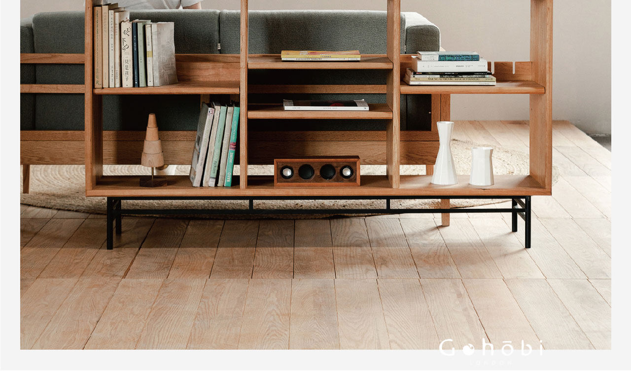 Gohobi Nordic Cherry Wood Solid Wood Bookcase – Handmade Storage Cabinet for Living Room or Study | FSC Certified Furniture