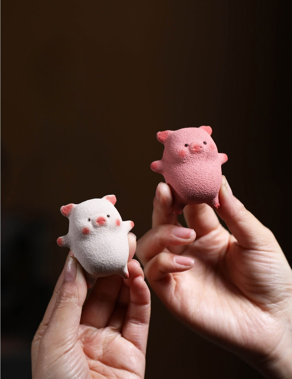 Gohobi Yixing Purple Clay Twelve Zodiac Pig Tea Pet – Handmade Sleeping Pig Ornament