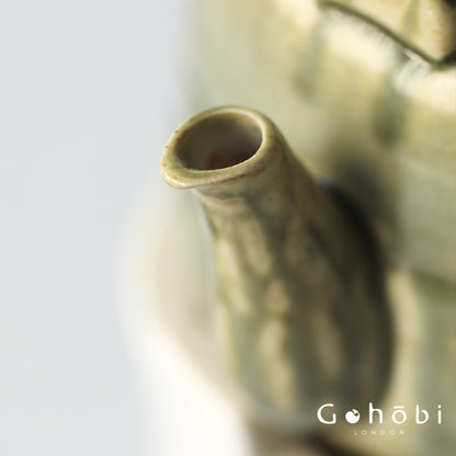 Gohobi Flowing Gold Autumn Sunset Dual-Purpose Teapot – Pure Handmade Ceramic Pot