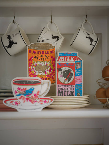 Gohobi x Archivist Gallery Birdy Tea Cup | Letterpress Cards | Cut-out Cards [Made in the UK]