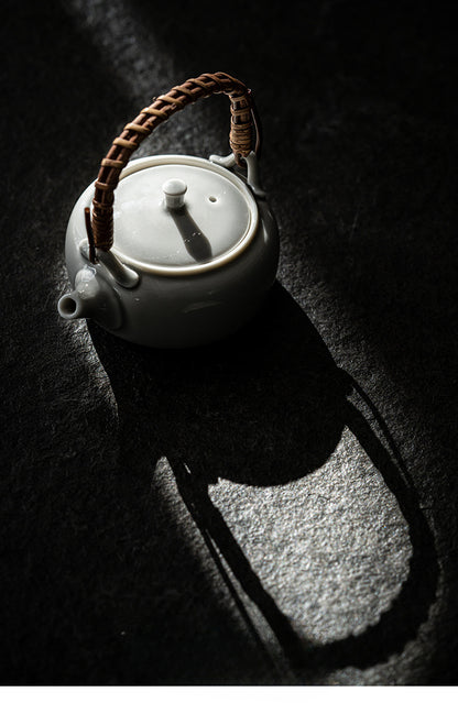 Gohobi Japanese Style Ice Grey and Green Teapot 006