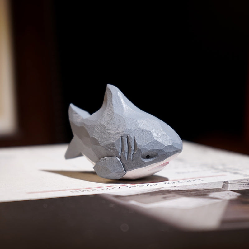 Gohobi Handcrafted Wooden Shark Ornament