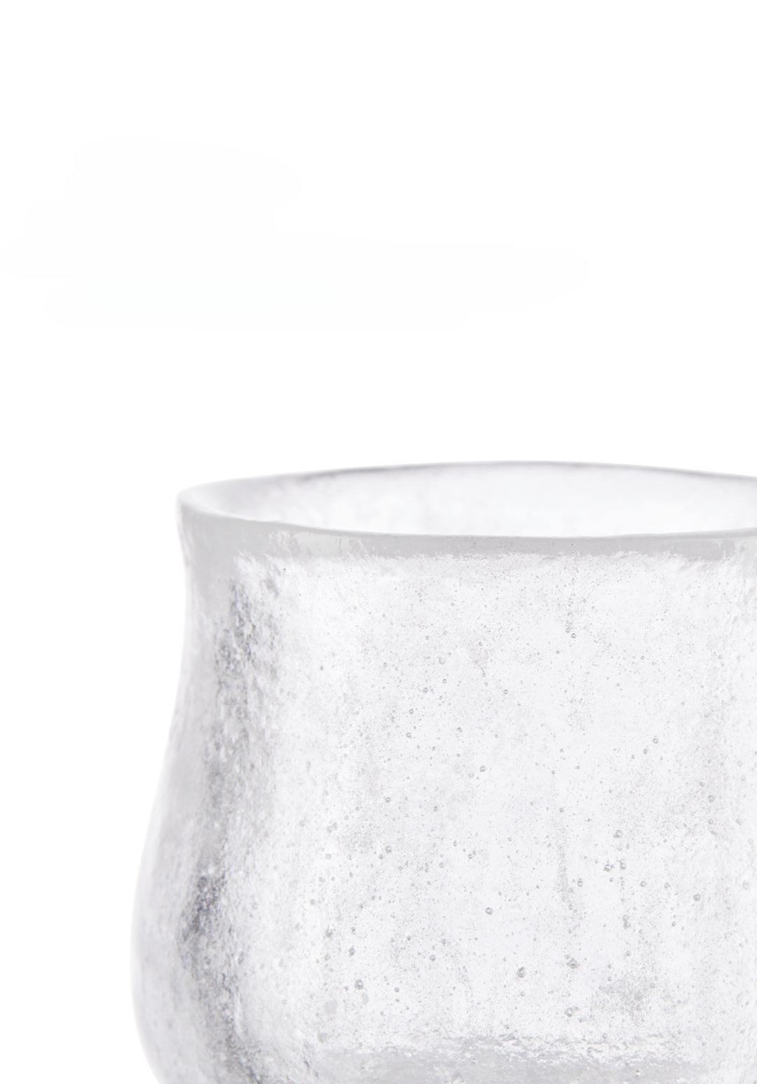 Gohobi Pate de Verre Zen Snow Glass Tea Cup