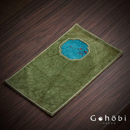 Gohobi Hand-Painted Tea Table Runner – Zen Style Tea Table Cloth