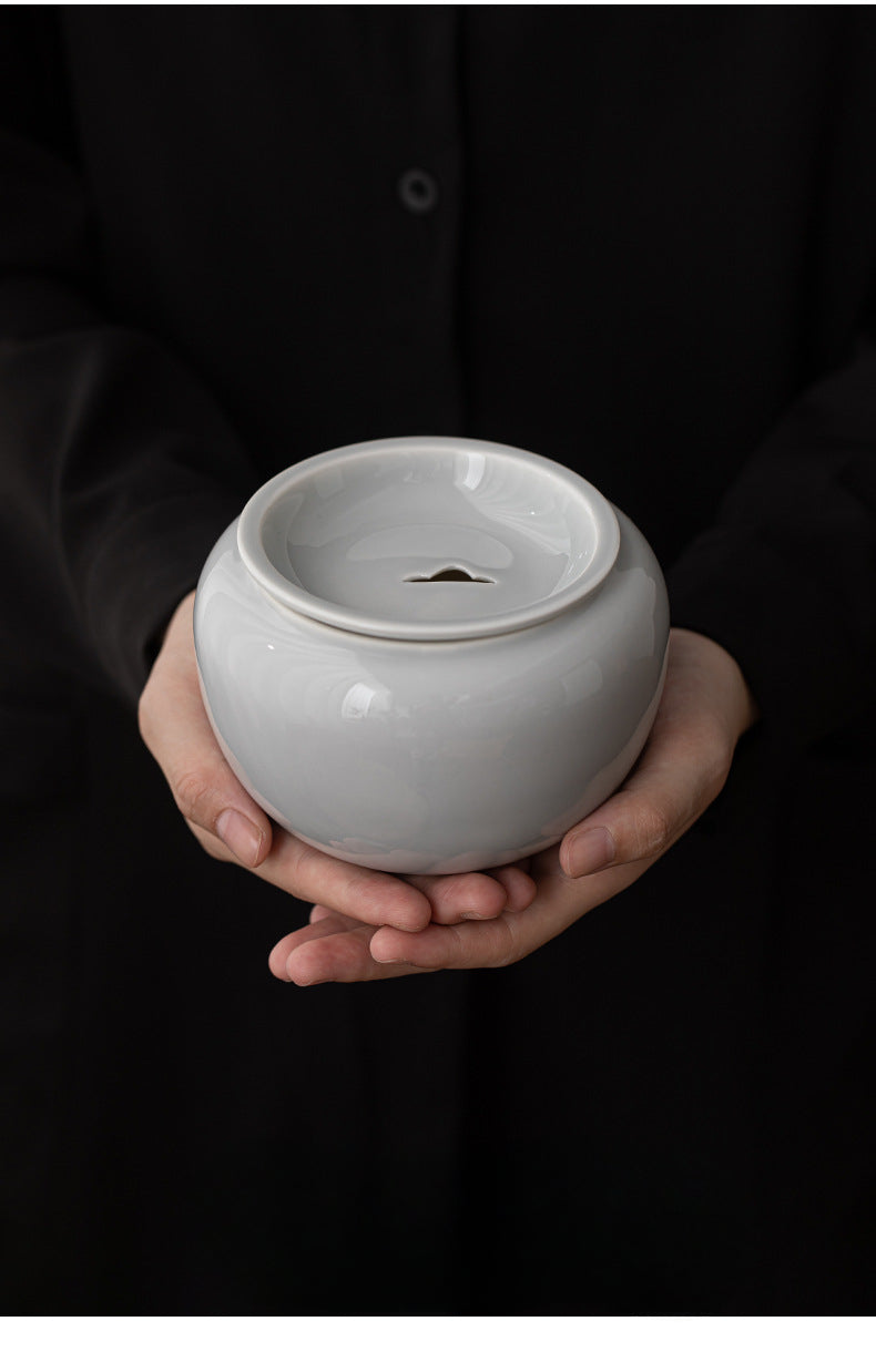 Cendres glacées Yuanshan Jianshui ménage tasse moyenne et petite tasse à thé lavage céramique réservoir de résidus de thé réservoir d'eau simple accessoires de service à thé de kung fu