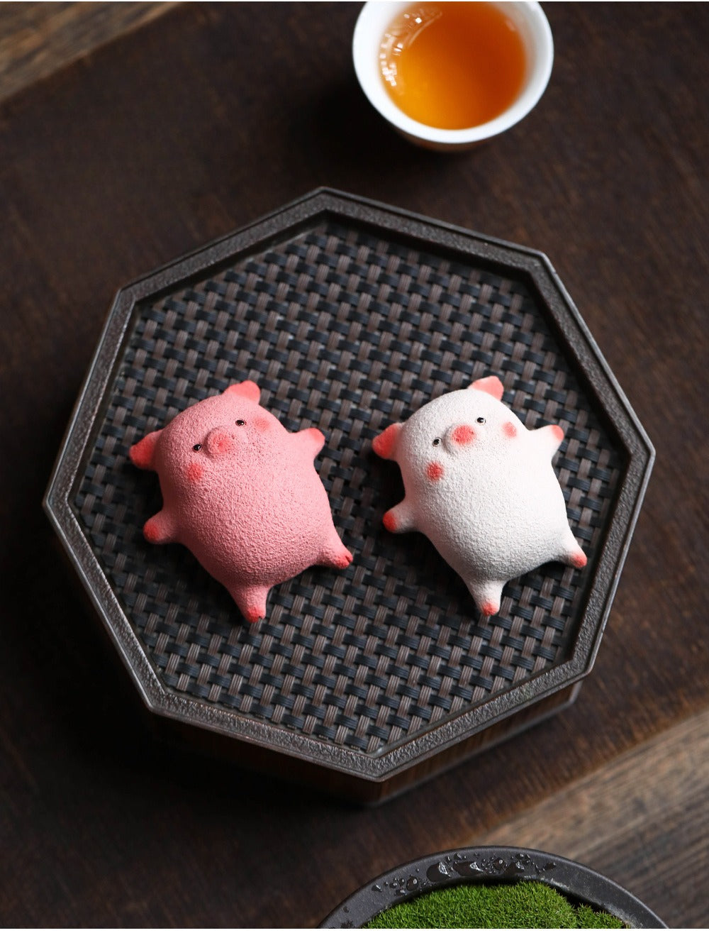 Gohobi Yixing Purple Clay Twelve Zodiac Pig Tea Pet – Handmade Sleeping Pig Ornament
