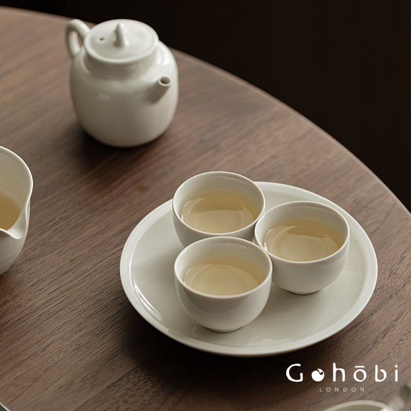 Gohobi Plant Ash Glaze Meditation Teacup – Thin Porcelain Small Gongfu Tea Cup