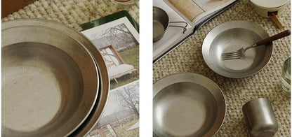 Gohobi Japanese-Style 304 Stainless Steel Deep Pasta Plate