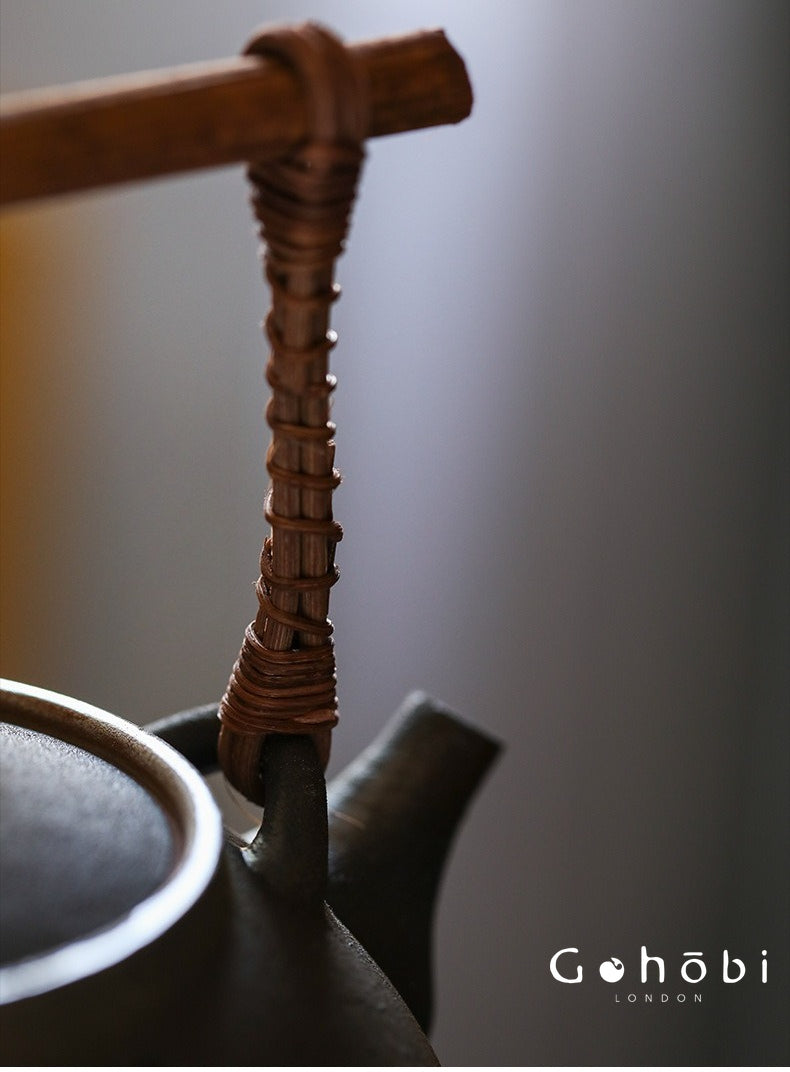 Gohobi Jingdezhen Firewood-Fired Teapot – Raw Ore Old Rock Mud Collector Kettle (1000ml)