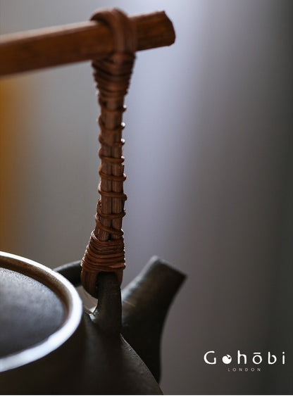 Gohobi Jingdezhen Firewood-Fired Teapot – Raw Ore Old Rock Mud Collector Kettle (1000ml)