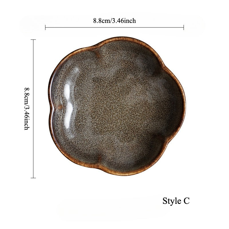 Gohobi Kiln-Change Glazed Sauce Dish