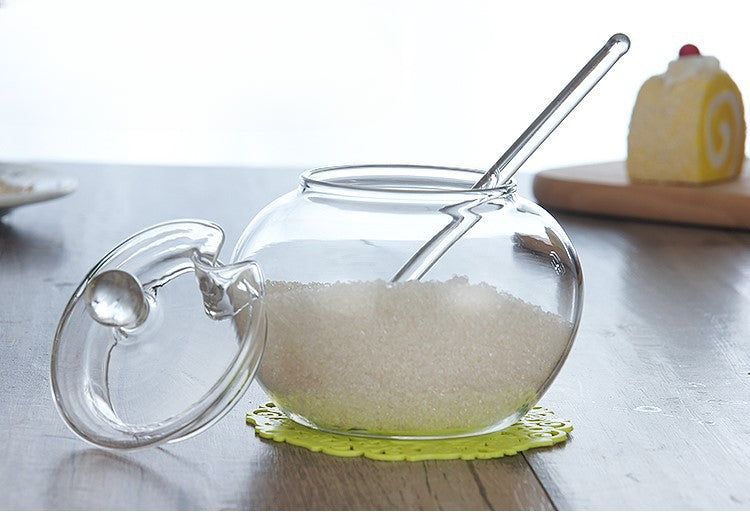 Gohobi Glass Storage Jar with Spoon